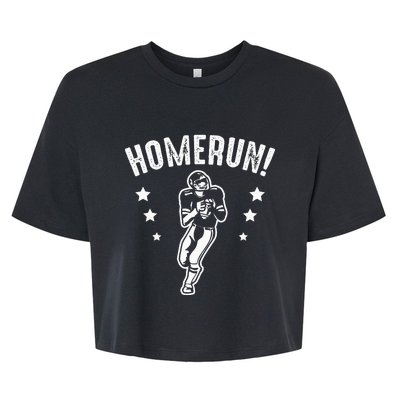 Homerun Football Baseball Mix Wrong Sports Bella+Canvas Jersey Crop Tee