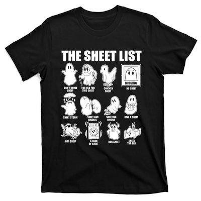 Halloween Funny Boo Sheet Halloween The Sheet List T-Shirt