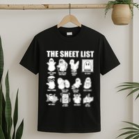 Halloween Funny Boo Sheet Halloween The Sheet List T-Shirt