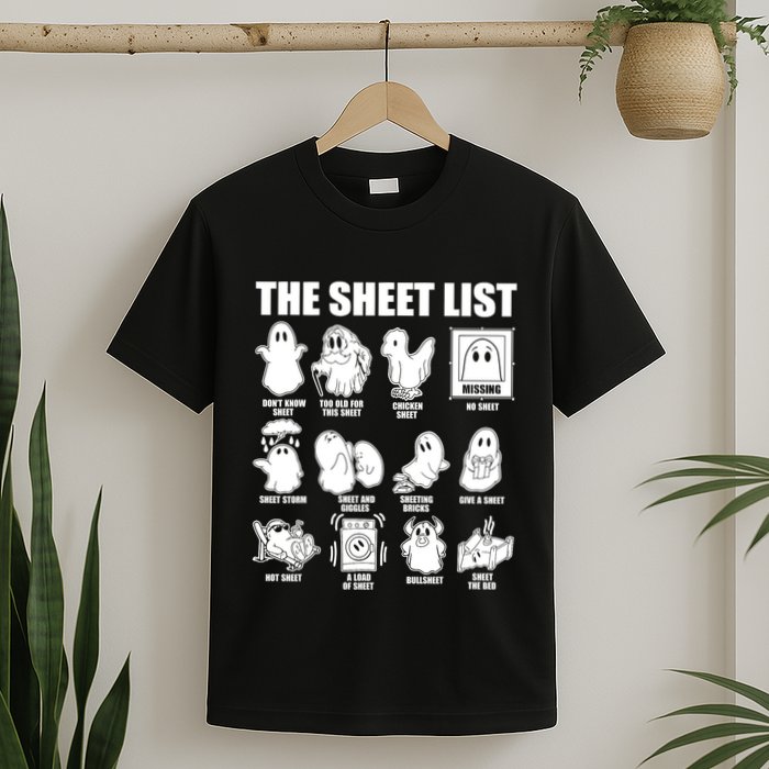 Halloween Funny Boo Sheet Halloween The Sheet List T-Shirt
