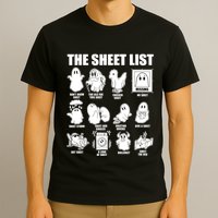 Halloween Funny Boo Sheet Halloween The Sheet List T-Shirt