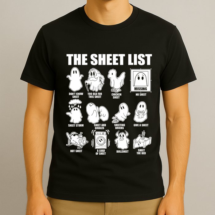 Halloween Funny Boo Sheet Halloween The Sheet List T-Shirt
