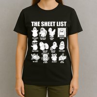 Halloween Funny Boo Sheet Halloween The Sheet List T-Shirt