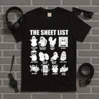 Halloween Funny Boo Sheet Halloween The Sheet List T-Shirt