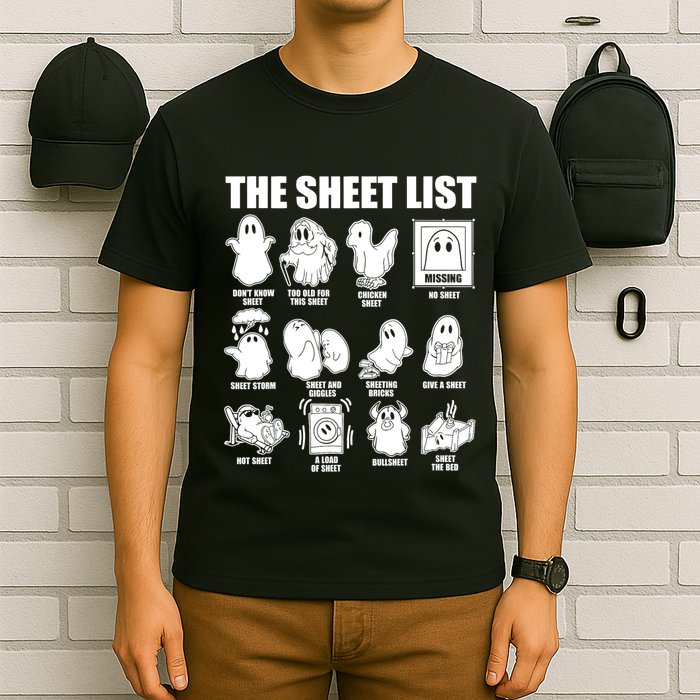 Halloween Funny Boo Sheet Halloween The Sheet List T-Shirt