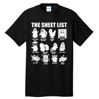 Halloween Funny Boo Sheet Halloween The Sheet List Tall T-Shirt