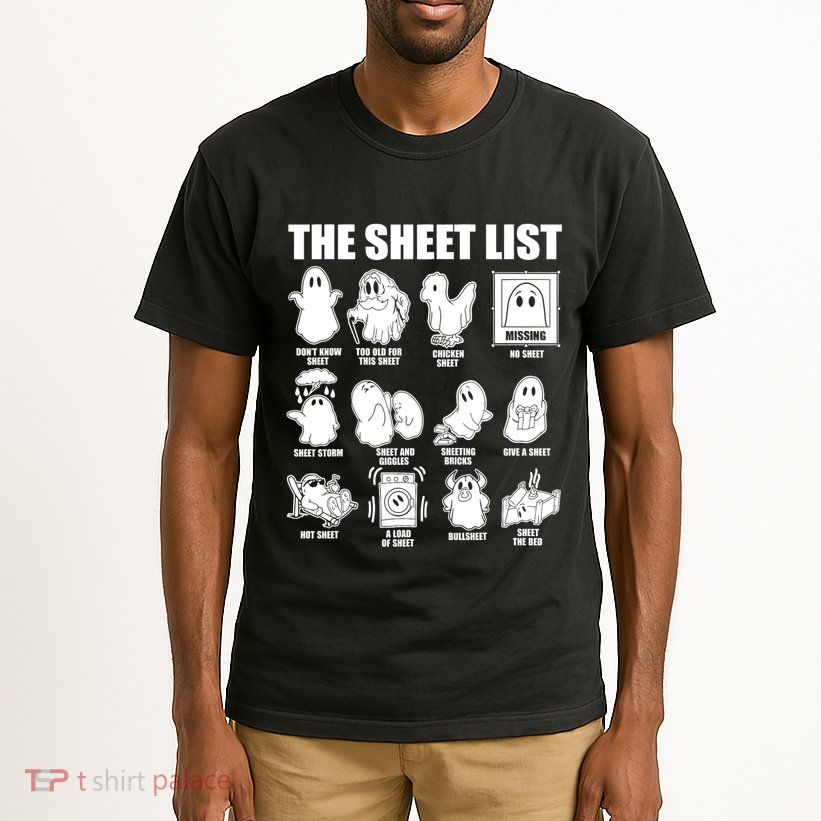 Halloween Funny Boo Sheet Halloween The Sheet List Tall T-Shirt