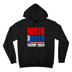 Hidin From Biden Funny Anti Joe Biden Trump 2024 Hoodie