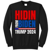 Hidin From Biden Funny Anti Joe Biden Trump 2024 Sweatshirt