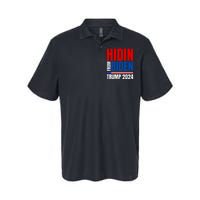 Hidin From Biden Funny Anti Joe Biden Trump 2024 Softstyle Adult Sport Polo