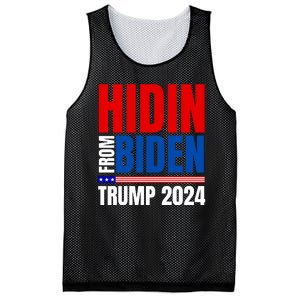 Hidin From Biden Funny Anti Joe Biden Trump 2024 Mesh Reversible Basketball Jersey Tank