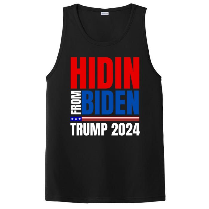 Hidin From Biden Funny Anti Joe Biden Trump 2024 PosiCharge Competitor Tank