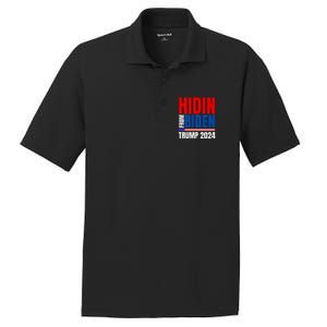 Hidin From Biden Funny Anti Joe Biden Trump 2024 PosiCharge RacerMesh Polo