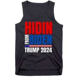 Hidin From Biden Funny Anti Joe Biden Trump 2024 Tank Top