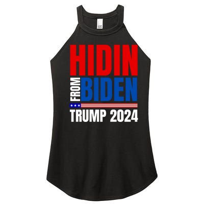 Hidin From Biden Funny Anti Joe Biden Trump 2024 Women’s Perfect Tri Rocker Tank