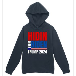 Hidin From Biden Funny Anti Joe Biden Trump 2024 Urban Pullover Hoodie