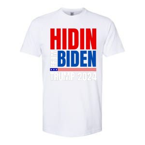 Hidin From Biden Funny Anti Joe Biden Trump 2024 Softstyle CVC T-Shirt