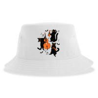 Halloween Funny Band Musical Cats Cello Trumpet Sustainable Bucket Hat