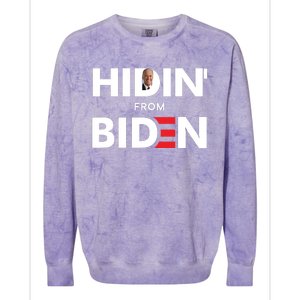 Hidin From Biden Colorblast Crewneck Sweatshirt