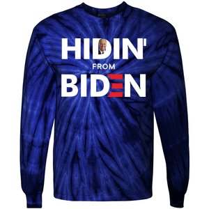 Hidin From Biden Tie-Dye Long Sleeve Shirt