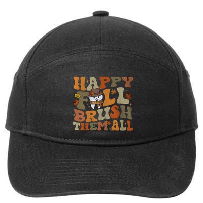 Happy Fall Brush Them All Halloween 7-Panel Snapback Hat