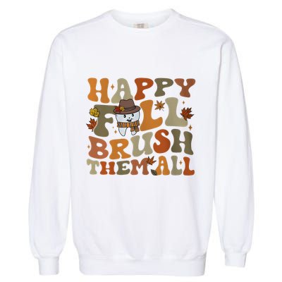Happy Fall Brush Them All Halloween Garment-Dyed Sweatshirt
