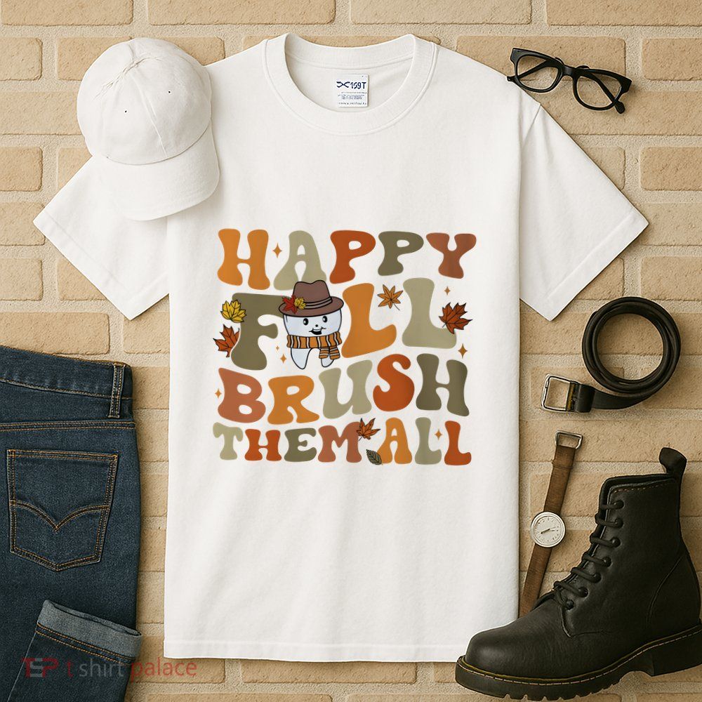 Happy Fall Brush Them All Halloween Tall T-Shirt