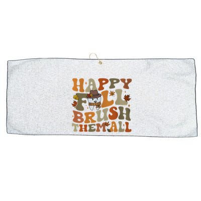 Happy Fall Brush Them All Halloween Large Microfiber Waffle Golf Towel
