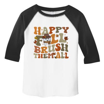 Happy Fall Brush Them All Halloween Toddler Fine Jersey T-Shirt