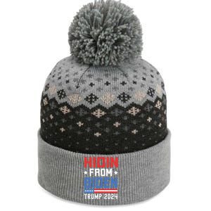 Hidin From Biden Kids Trump 2024 Funny Anti Joe Biden The Baniff Cuffed Pom Beanie