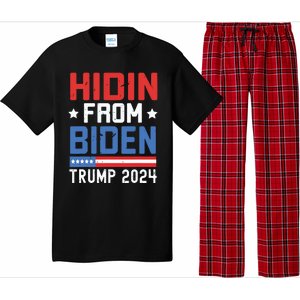 Hidin From Biden Kids Trump 2024 Funny Anti Joe Biden Pajama Set