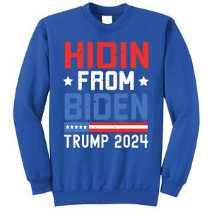 Hidin From Biden Kids Trump 2024 Funny Anti Joe Biden Sweatshirt