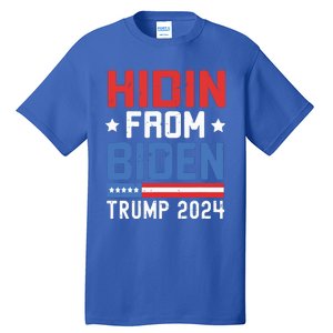 Hidin From Biden Kids Trump 2024 Funny Anti Joe Biden Tall T-Shirt