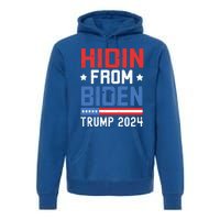 Hidin From Biden Kids Trump 2024 Funny Anti Joe Biden Premium Hoodie