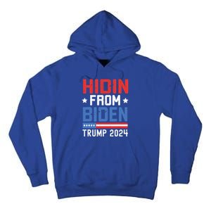 Hidin From Biden Kids Trump 2024 Funny Anti Joe Biden Tall Hoodie