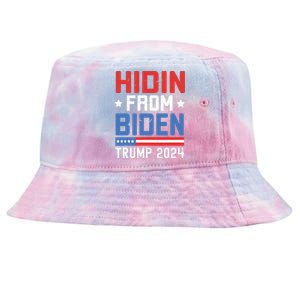 Hidin From Biden Kids Trump 2024 Funny Anti Joe Biden Tie-Dyed Bucket Hat