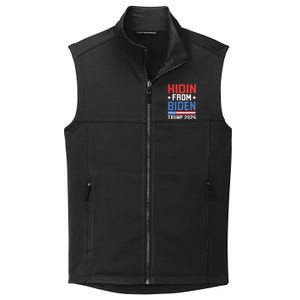 Hidin From Biden Kids Trump 2024 Funny Anti Joe Biden Collective Smooth Fleece Vest