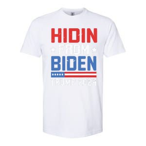 Hidin From Biden Kids Trump 2024 Funny Anti Joe Biden Softstyle CVC T-Shirt