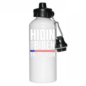 Hidin From Biden Trump 2024 Funny Anti Joe Biden Aluminum Water Bottle