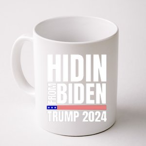 Hidin From Biden Trump 2024 Funny Anti Joe Biden Coffee Mug