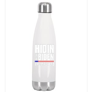 Hidin From Biden Trump 2024 Funny Anti Joe Biden Stainless Steel Insulated Water Bottle