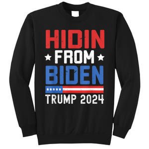 Hidin From Biden Trump 2024 Funny Anti Joe Biden Sweatshirt