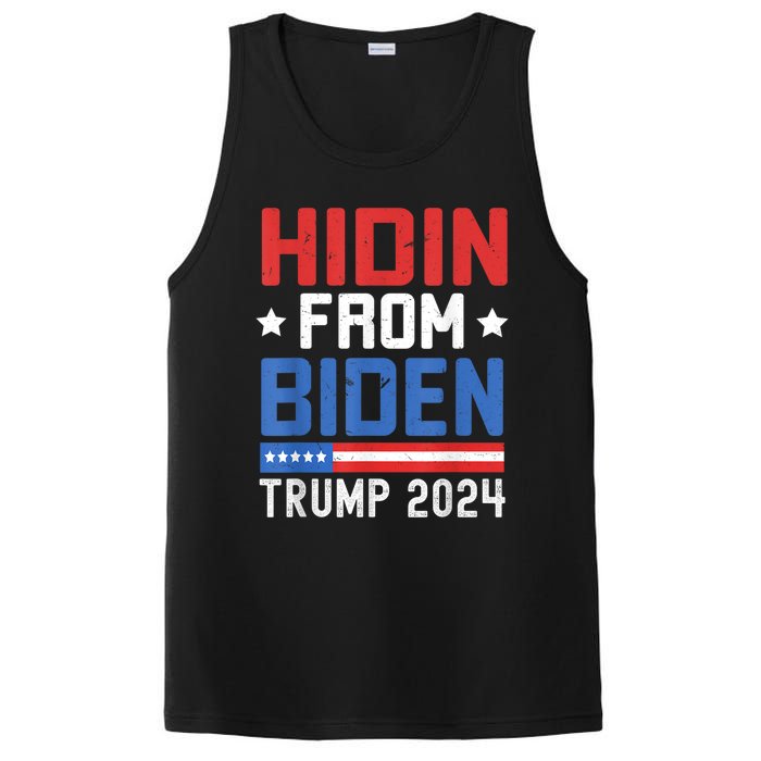 Hidin From Biden Trump 2024 Funny Anti Joe Biden PosiCharge Competitor Tank