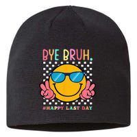 Hippie Face Bye Bruh Teacher Happy Last Day of School Summer Sustainable Beanie