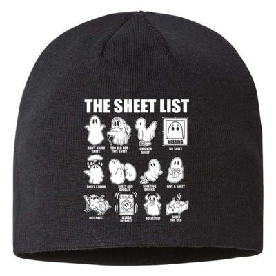 Halloween Funny Boo Sheet Halloween The Sheet List Sustainable Beanie