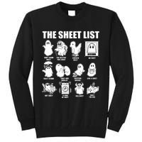 Halloween Funny Boo Sheet Halloween The Sheet List Tall Sweatshirt