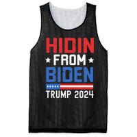 Hidin From Biden Kids Men Trump 2024 Funny Anti Joe Biden Mesh Reversible Basketball Jersey Tank