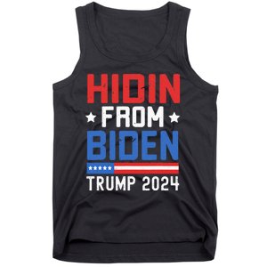 Hidin From Biden Kids Men Trump 2024 Funny Anti Joe Biden Tank Top