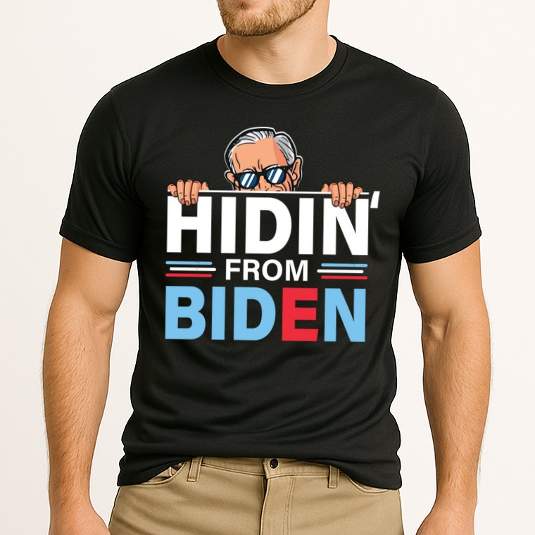 Hidin From Biden Gift Anti Joe Biden Hiding Political Gift Cooling Performance Crew T-Shirt