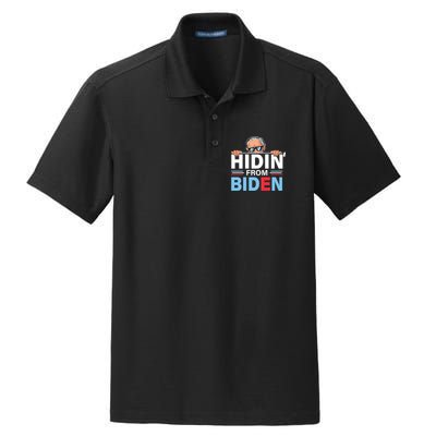 Hidin From Biden Gift Anti Joe Biden Hiding Political Gift Dry Zone Grid Polo